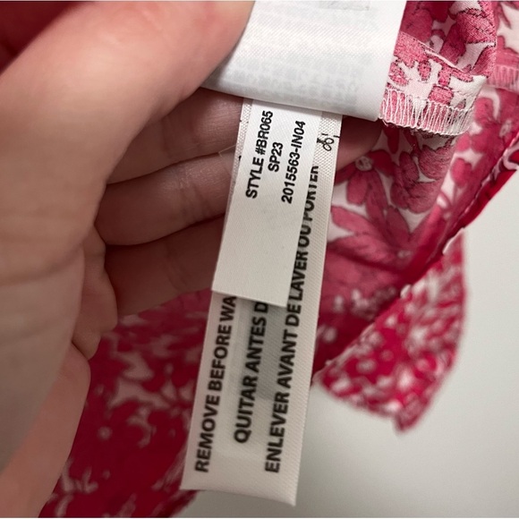 J. Crew Button-front ruffleneck popover in blushing meadow cotton poplin NWT - Picture 10 of 13